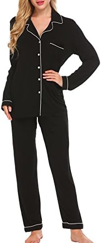 EkouaerPajamasWomensLongSleeveSleepwearSoftButtonDownLoungewearjpg | New Top Model
