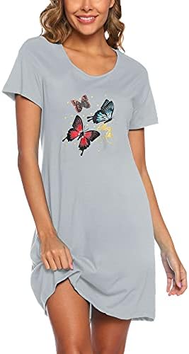ENJOYNIGHTNightgownforWomenCottonShortSleeveNightshirtsCasualPrintjpg | New Top Model