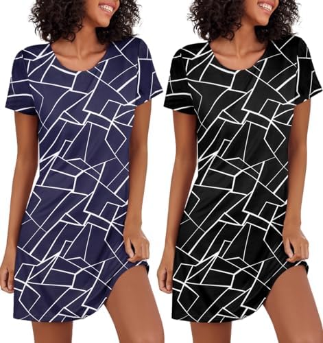 EkouaerNightgownsforWomen2PackNightShirtsShortSleevejpg | New Top Model