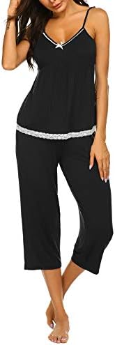 EkouaerWomensPajamasSetVNeckCamiTopandCaprisPantsjpg | New Top Model