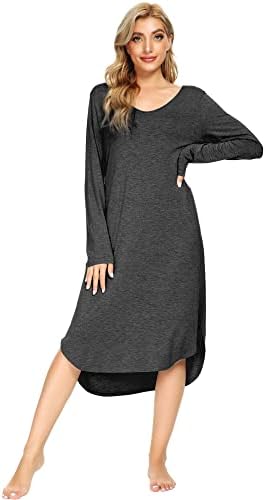 WiWiBambooNightgownsforWomenSoftLongSleeveSleepShirtjpg | New Top Model