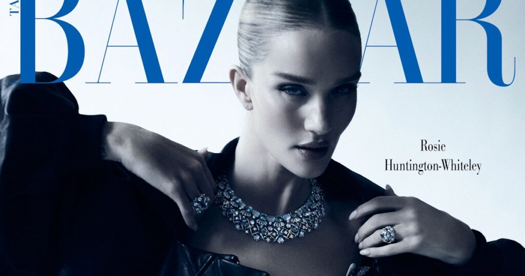Rosie Huntington Whiteley Harpers Bazaar Taiwan June 2025