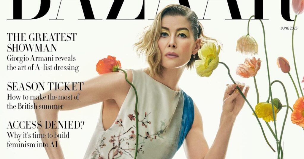Rosamund Pike UK Harpers Bazaar June 2025