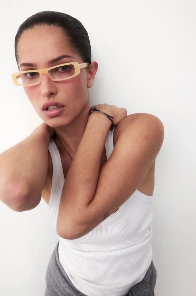 xenaglassesjpeg | New Top Model Slender Sculptural Glasses Launches Xena glasses