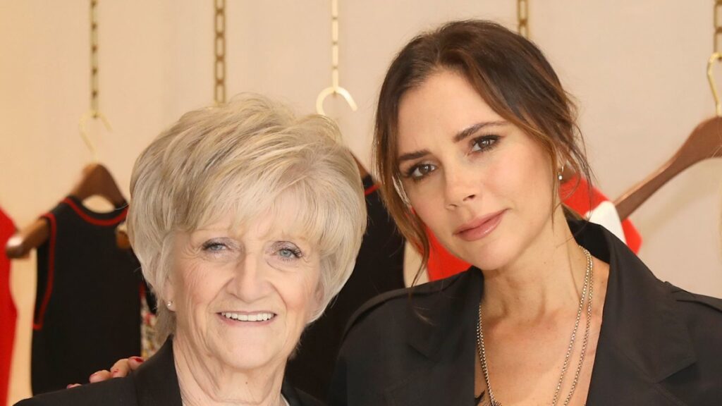 Victoria Beckham dresses David Beckhams mum 76 head to toe in her brand