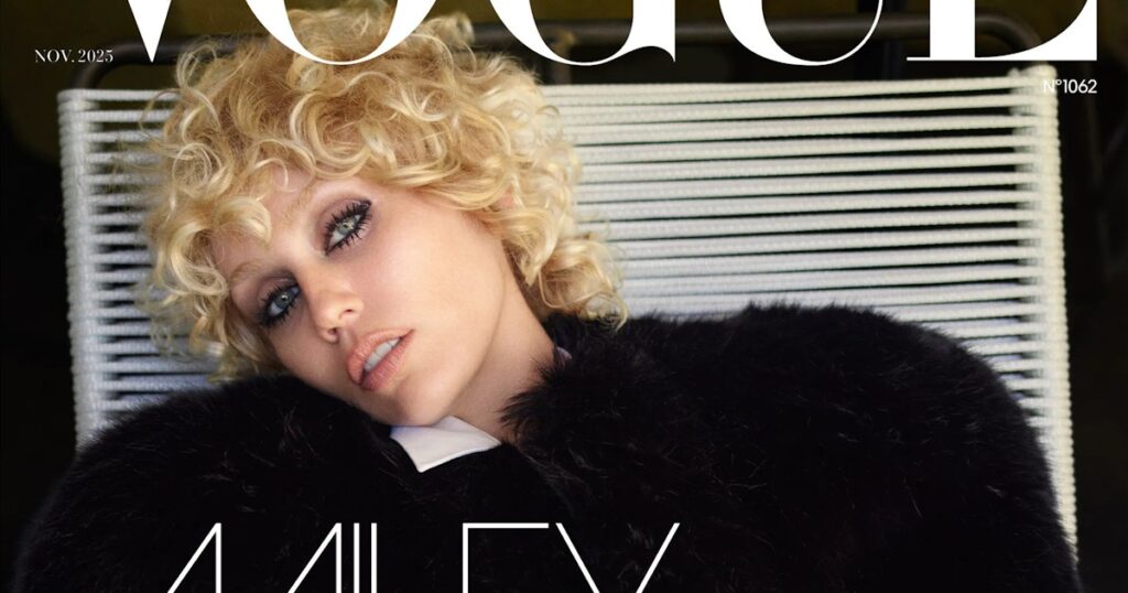 voguefrancenov25mileyfeaturedjpg | New Top Model Miley Cyrus Morphs Into a Modern Day Dolly Parton on the Cover of Vogue France
