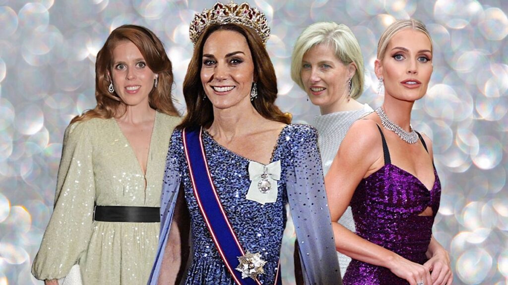 Show stopping royals in festive sequins Kate Middleton Duchess Sophie more sparkling outfits