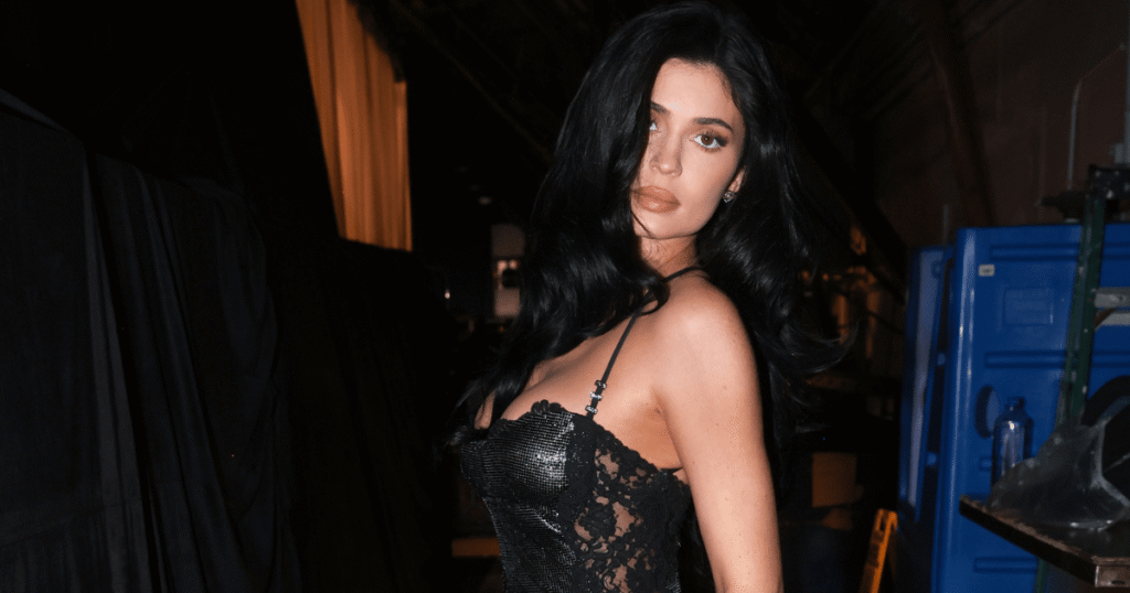 Kylie Jenner Risks It All With Bold Versace Dress Held Up by 2 Strings