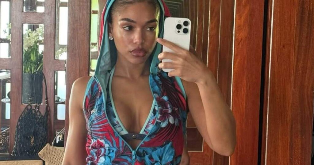 Lori Harvey Posing in Floral Bikini Is Must See