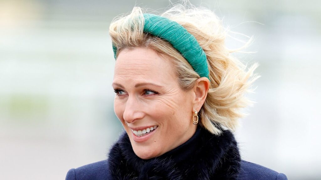 Zara Tindall 44 braves the winter winds in dramatic fur lined coat