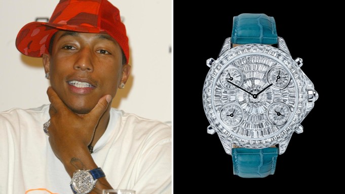 PharrellWilliamsJacobCoFiveTimezoneWatchjpg | New Top Model Pharrell Is Auctioning Off His Rare Jacob Co Jewelry and Watches