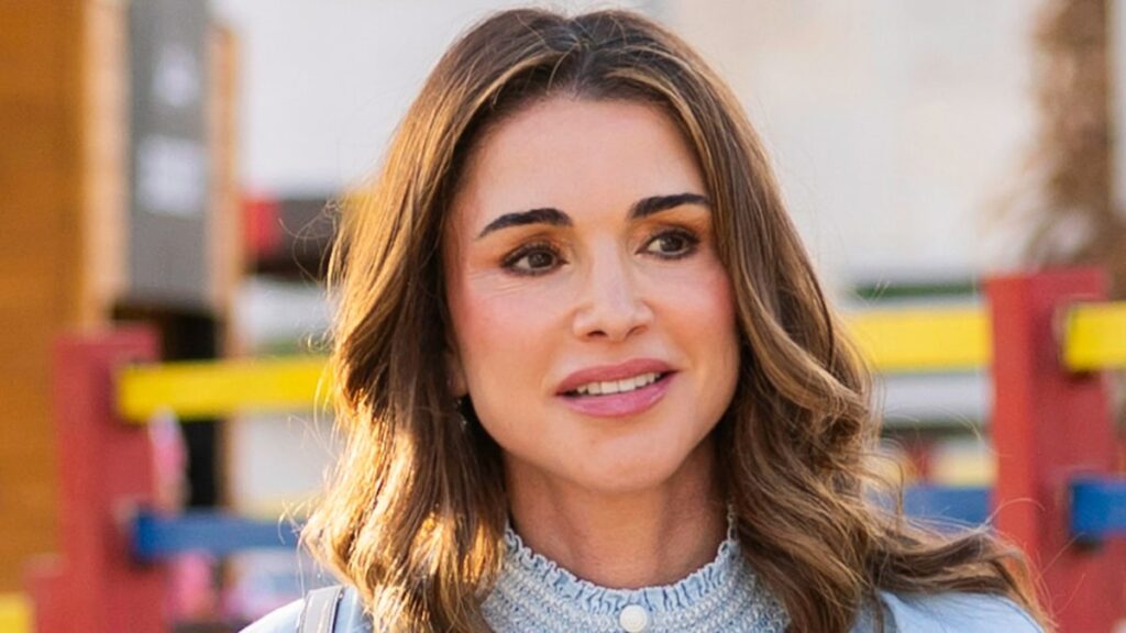 Queen Rania 55 is a style icon in couture like double denim and 4 inch heels