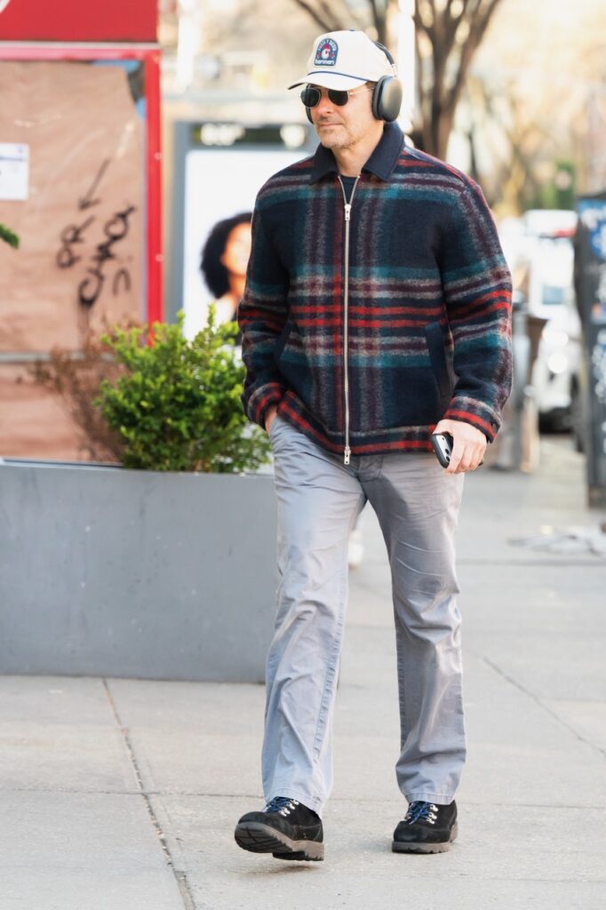 Bradley Cooper Heath Navy and Multicolour Check Wool Jacket