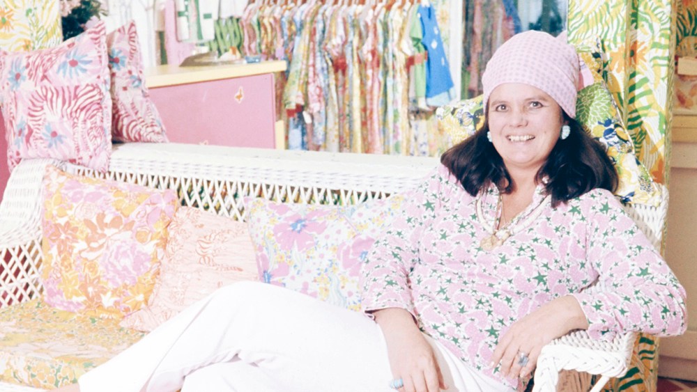 GettyImages1472819683588ac2jpg | New Top Model Lilly Pulitzer inside her Palm Beach boutique 1974