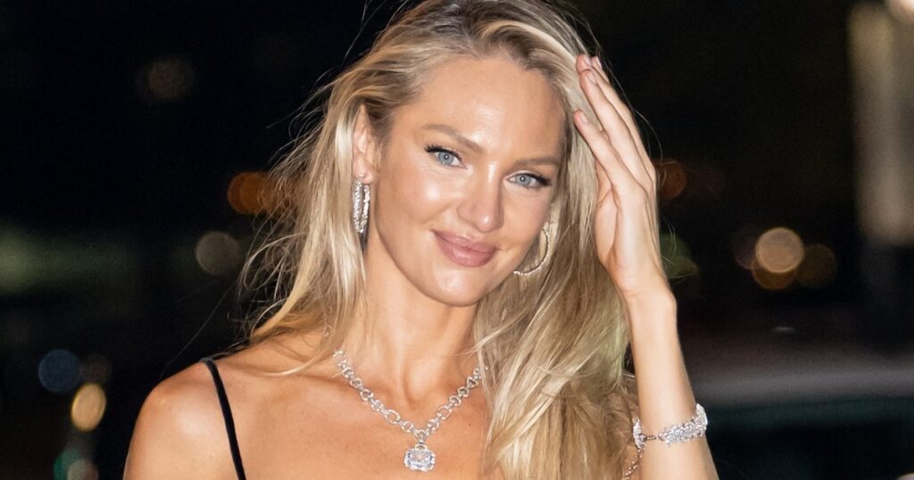 Candice Swanepoels Mini Dress in Latest Shoot Is Just a Semi Sheer Net