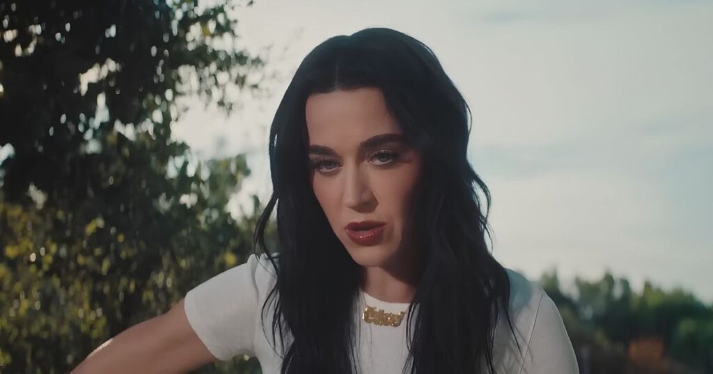 Katy Perry Gives Out Sexy Cheerleader Vibes in Sequin Bra Top Mini Skirt