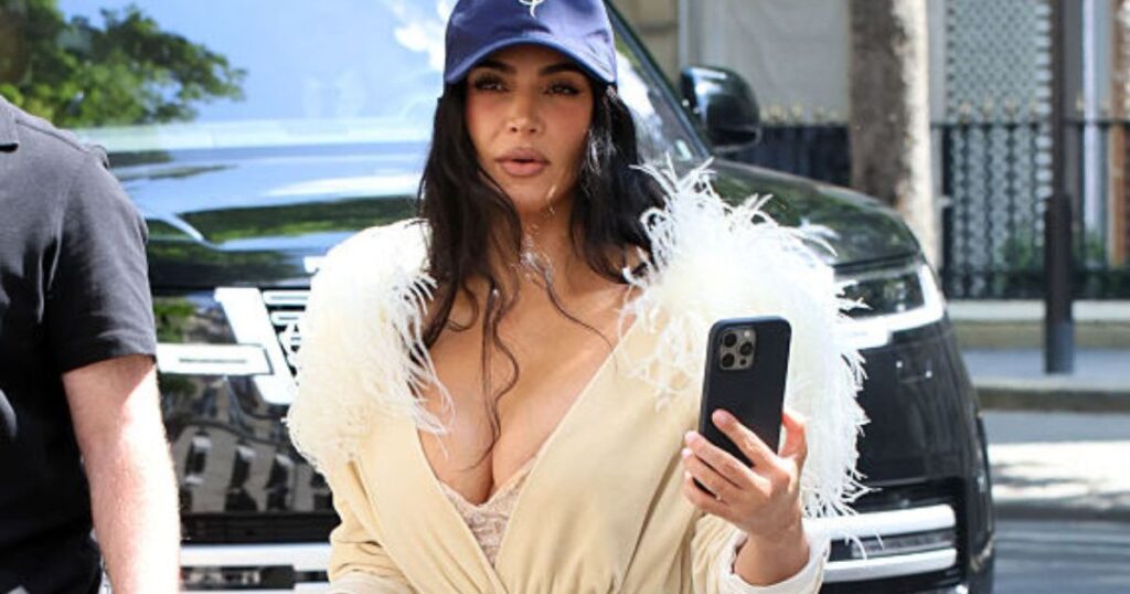 KimKardashianjpg | New Top Model Kim Kardashian Makes Plunging Lace Dress Riskier Than Ever in Selfie