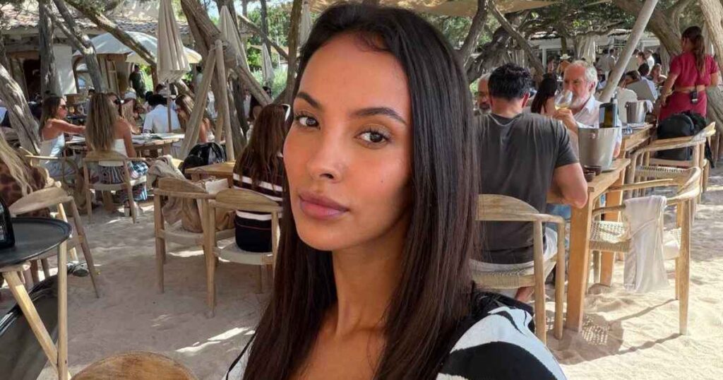 81aea9djpg | New Top Model Maya Jama Nearly Spills Out of Plunging See Through Micro Minidress