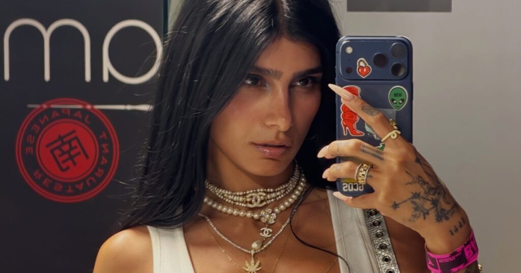 Mia Khalifas Ultra Clingy Risqué Top Is So Tight Its Pure NSFW Fuel