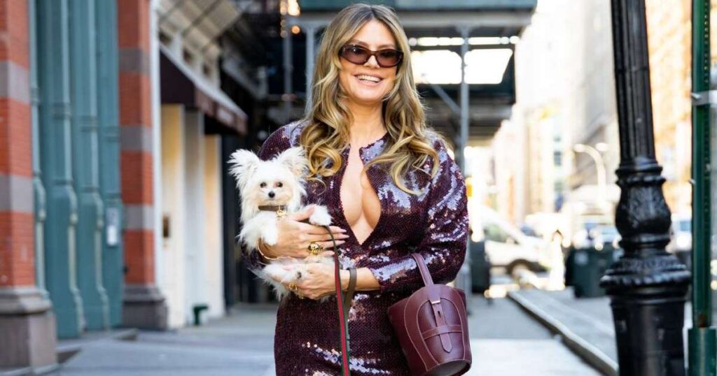 10jpg | New Top Model Heidi Klum Has Legs for Days in La DoubleJ Silk Micro Minidress