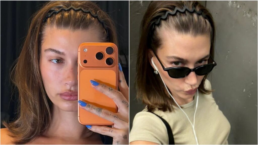 Hailey20Bieberzigzag20headbandjpg | New Top Model Hailey Bieber Confirms the Zigzag Headband Trend Is Back for Fall 2026