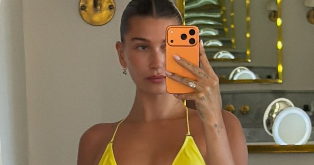 Hailey Bieber Sizzles in Tiny Bikini Lovers Stringy Set Like a Summer Dream
