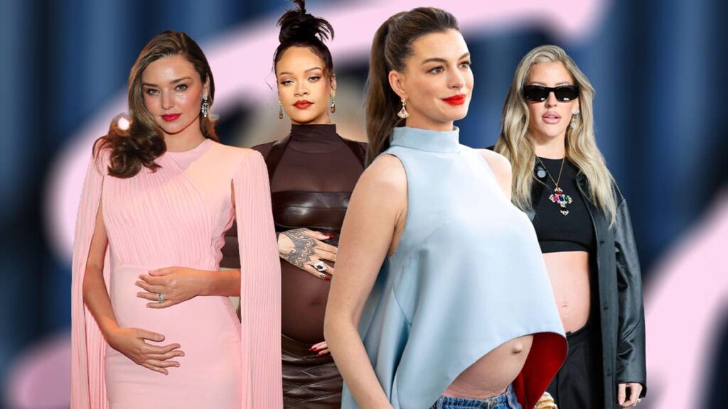 Anne Hathaways bare baby bump moment