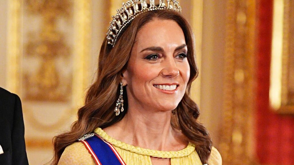 How Kate Middleton transformed sheer runway couture into powerful state banquet glamour