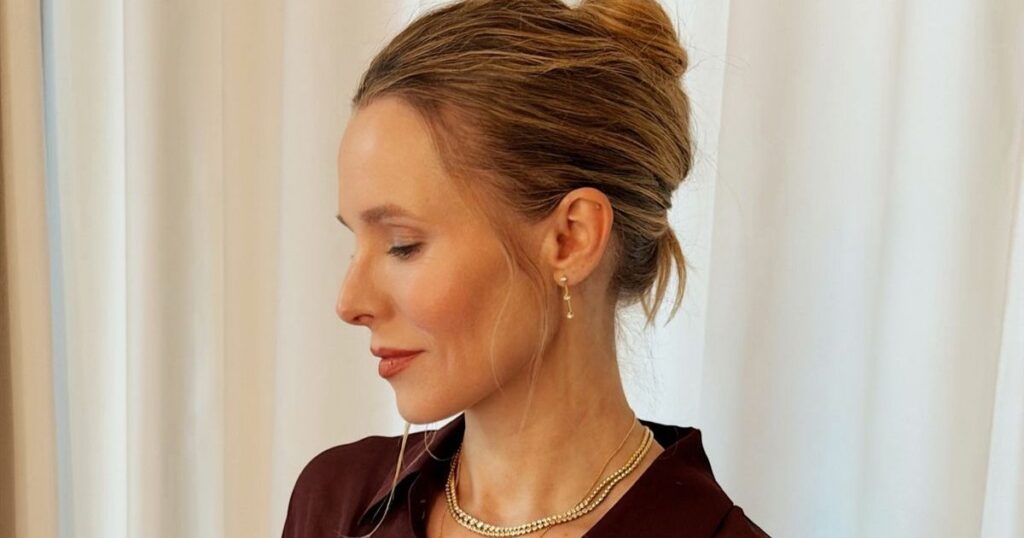 KristenBell1jpg | New Top Model Kristen Bell Flashes Her Fleur du Mal Bralette Under Fully Sheer Shirt